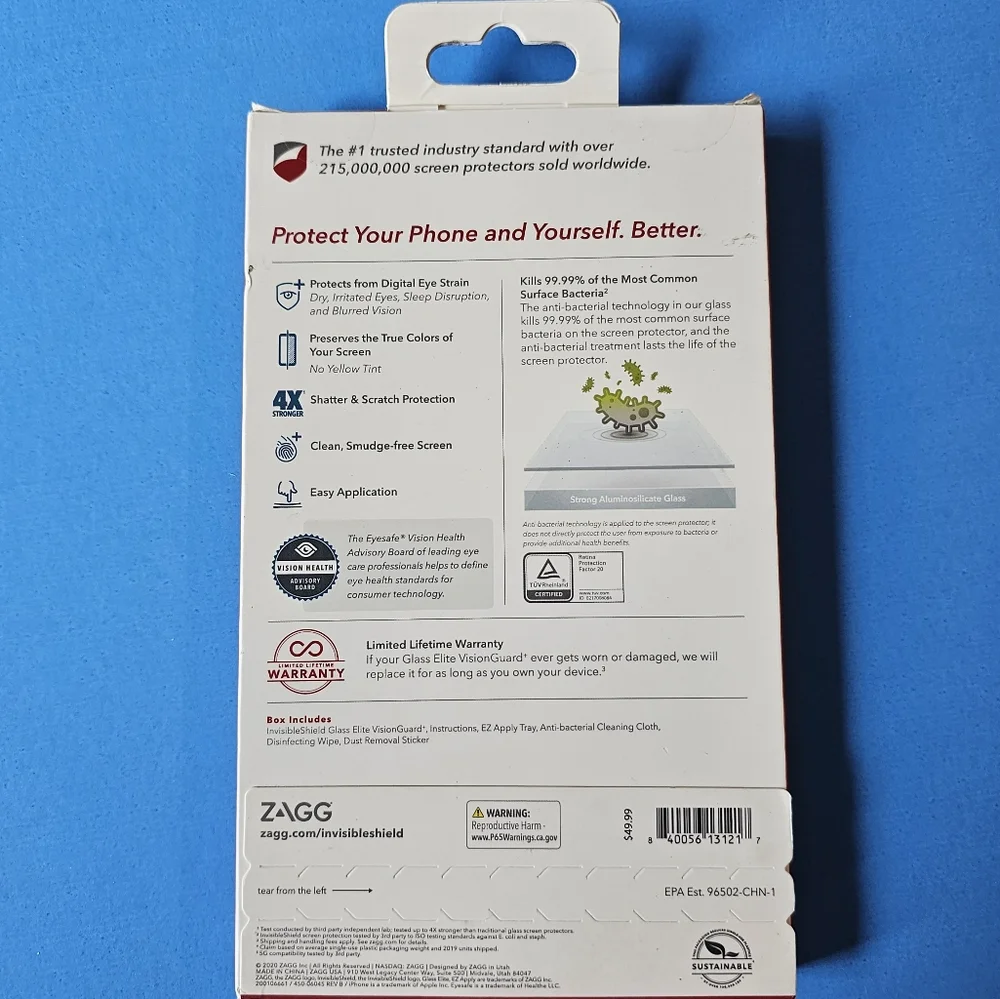 iPhone 12 Mini - ZAGG Glass Elite Visionguard+ Screen Protector
